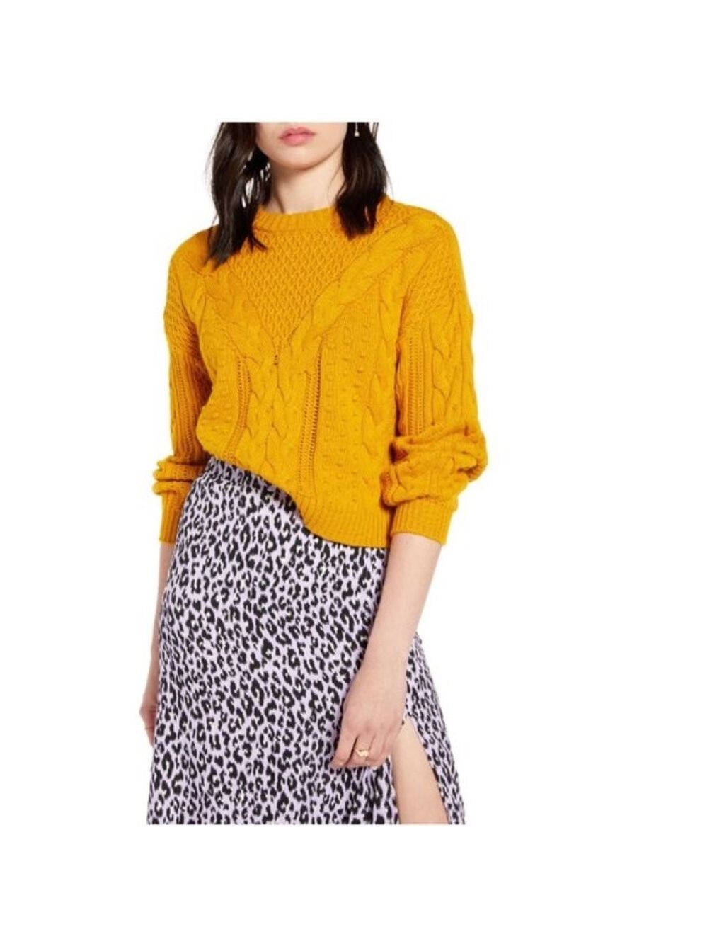 BP. Cable Knit Novelty Sweater